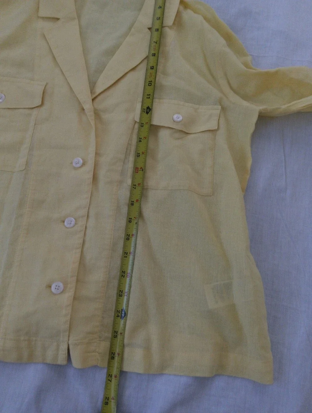 J Crew Women's Yellow Roll Tab Sleeve Button Down Shirt 12